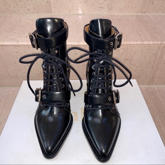 Chloé Black Reilly Leather Buckle Ankle Boots - Picture 15 of 15
